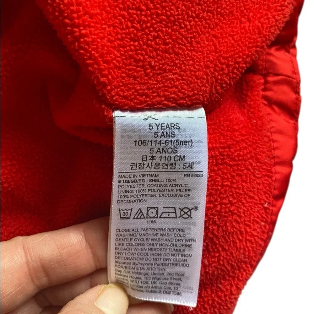 Gap Kids Red convertible Hooded Puffer Jacket boy & girls